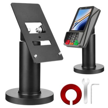 Imagem de Homakover Suporte de terminal POS de cartão de crédito para Pax A35, Pax S300, largura do grampo ajustável com inclinação, suporte de pagamento sem contato