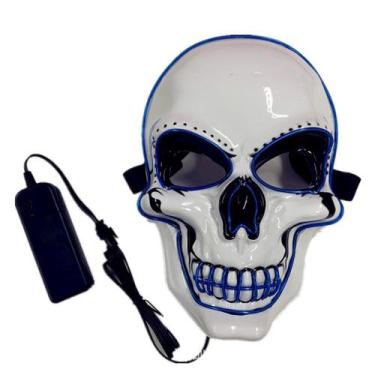 Imagem de Máscara LED Luminous White Ghost Full Face Cover Halloween - yiweisai