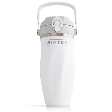 Imagem de Sipter Garrafa coqueteleira para misturas de proteína – aço inoxidável de parede dupla, para batidos, água, vitaminas, coquetéis – à prova de vazamento, 737 g, copo liquidificador com isolamento de