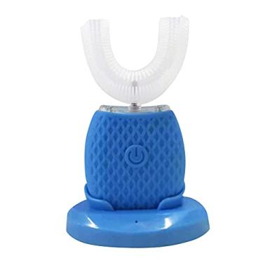 Imagem de Escova de Dentes Elétrica em Forma U para Adultos 360 Graus sem Fio Recarregável Automática com Timer 30s IPX7 Limpeza Ultrassônica Alta Frequência