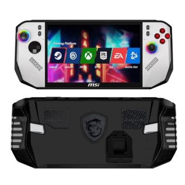 Imagem de Hzycwgone Capa para MSI Claw 8 AI+ Polar Tempest Edition, capa protetora de TPU macio com suporte para console de jogos portátil MSI Claw 8 AI+ Polar Tempest A2VM PC portátil, preto