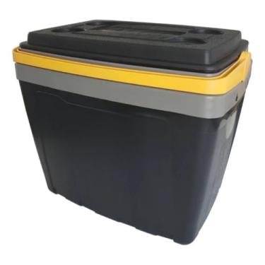 Imagem de Caixa Termica 34 Litros，Capacidade para 48 Latas de Bebidas de 350 Ml，Polipropileno e Material de Isolamento TéRmico，Adequado para Churrascos, Acampamentos, Pesca e OcasiõEs Semelhantes(AMARELO)