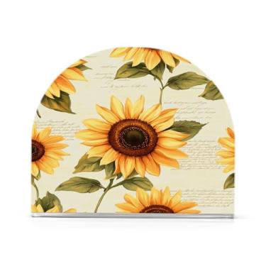 Imagem de Qilmy Lindas flores de girassol porta-guardanapos para mesas – Porta-guardanapos para cozinha, porta-guardanapos de mesa, porta-guardanapos de coquetel, porta-guardanapos de papel52