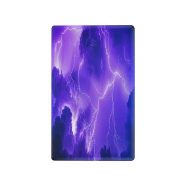 Imagem de Wassud Placa de cobertura para interruptor de luz, iluminação dramática, capas de tomada decorativas, placa de parede para tomadas elétricas, interruptor único 11 x 6 cm