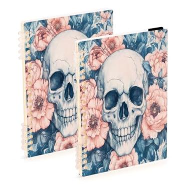 Imagem de Burbuja Cadernos com nome, papel pautado universitário A5 com 60 folhas, fichário para escritório, 2 unidades