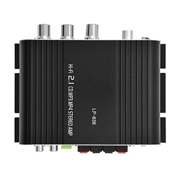 Imagem de Generic Mini HiFi Digital Amp Amplificador de Potência Estéreo Compacto para Carro Home 2.1CH Portátil 5 "concha de Liga de Alumínio para Telefones Celulares, DVD Players (Preto)