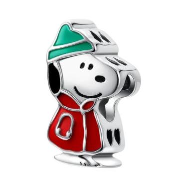 Imagem de Pingente Charm De Pirulito Arco-Íris Snoopy E Winnie the Pooh Em Prata