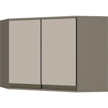 Imagem de Armário Aéreo Canto Oblíquo Connect C57 2 Portas Henn, DunaCristal