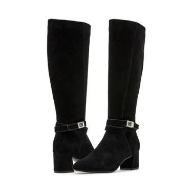 Imagem de Blondo Bota feminina Ashley impermeável na altura do joelho, Camurça preta, 39