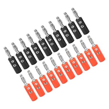 Imagem de aqxreight Plugues Banana de 4 Mm Conectores de Plugue Banana de Liga de Zinco Vermelho e Preto para Amplificador de áudio de Fio de Alto-falante e Adaptador de Desempenho de Teste de Alta Entrada