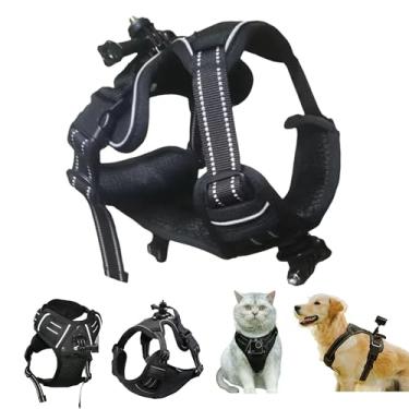 Imagem de Peitoral para cães GoPro ajustável, suporte para GoPro 13, 12, 11, 10, 9, 8, 7, Insta360, X5, X4, X3, Go3s, DJI Osmo Action 5pro 4, 3, 2 1, com adaptador (pequeno, para câmera na parte traseira +