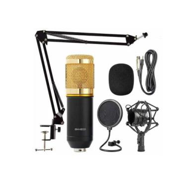 Imagem de Microfone Profissional Condensador Kit com Braço Articulado + Pop Filt