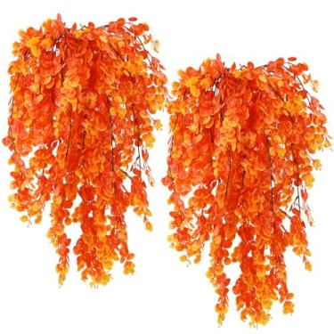 Imagem de Conjunto de 4 peças de plantas verdes artificiais para pendurar samambaias artificiais e eucalipto, ideal para decoração de casa, casamentos, varandas, varandas e jardins, decoração versátil para