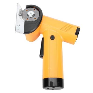 Imagem de Zopsc Tesoura Elétrica Sem Fio, Cortador Portátil Alimentado por Bateria Com Display LED, Design de Inicialização Segura, Aplicações Versáteis, para Corte de Couro de Papelão (Amarela)