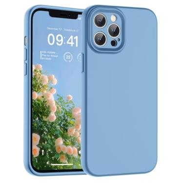 Imagem de SUPFINE Capa para iPhone 12 Pro Max, silicone líquido premium com forro de microfibra macio antiarranhões [proteção de câmera atualizada] Capa protetora fina à prova de choque para homens, mulheres e