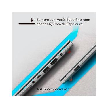 Imagem de Notebook ASUS Intel Core i3 N305 8GB RAM 256GB SSD Tela 15,6" Full HD Windows 11 - Vivobook Go 15 E1504GA-NJ434W