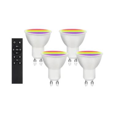 Imagem de Lâmpada LED Inteligente Tuya WiFi 5W 7W 9W GU10 220V Controle Remoto R