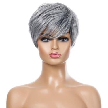 Imagem de Peruca Wig Fibra Orgânica Curta Corte Moderno Senhora Identica ao Huma