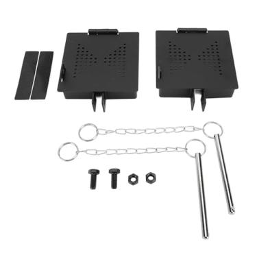 Imagem de QANYEGN Tampa de extremidade do para-choque rv, tampa quadrada de para-choques, tampa de extremidade quadrada de aço carbono para trailer de viagem, acessórios para motorhome