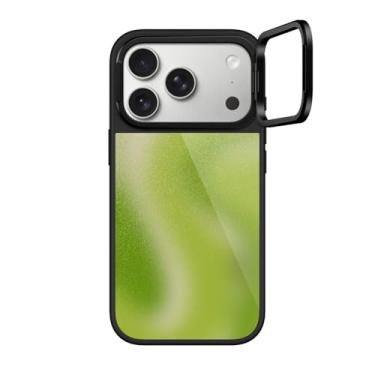Imagem de CASETiFY Capa Glaze Ring Stand para iPhone 17 Pro [suporte/1,5 m. 1X proteção contra quedas de grau militar/compatível com Magsafe] - Matcha Swirls - preta