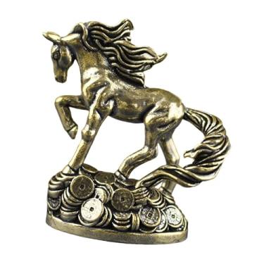 Imagem de predolo Estátua de Cavalo Ornamental para Decoração do Ano Chinês de 2026, Estatueta de Cavalo em Latão para Sala de Estar, Style C