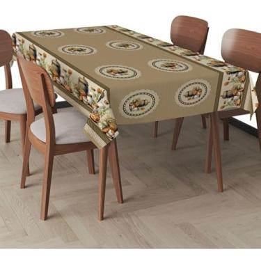 Imagem de Toalha de Mesa Plástica Impermeável Fácil de Limpar para 4 6 8 e 10 Lugares – Jogo Americano Resistente e Decorativo (Pão da Manhã,10 Cadeiras (3,20x1,40mt))