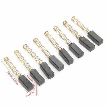 Imagem de Generic Kit de Escova de Carbono 100 Unidades de para Máquina de Costura, Fácil Instalação, Tamanho de Base de 1,5 X 4 X 12 Mm Com Comprimento de Mola de 21 Mm, Grafite + Material de Fio de Cobre,