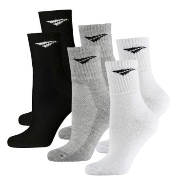 Imagem de Meia esportiva penalty cano medio juvenil x3 pares, Tricolor