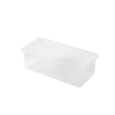 Imagem de Estojo de plástico transparente de grande capacidade, estojo de lápis de plástico com design empilhável