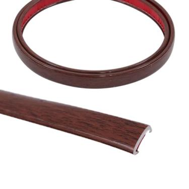 Imagem de LLXYZJR Protetor de borda autoadesivo em U de 16,4 m, flexível, para restauração de prateleiras de armários de mesa de bancada, grão de madeira amarela (tamanho: U 12 mm (0,47 polegadas), cor:e)