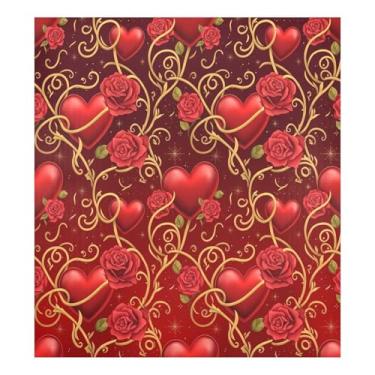 Imagem de Blueangle Capa magnética para lava-louças coração dos namorados, decoração da capa frontal da máquina de lavar louça, adesivos de eletrodomésticos, adesivos de eletrodomésticos, 58 cm C x 66 cm