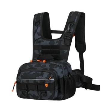 Imagem de Colete Tático Masculino Para Pesca Com Mochila Para Camping, Caminhada