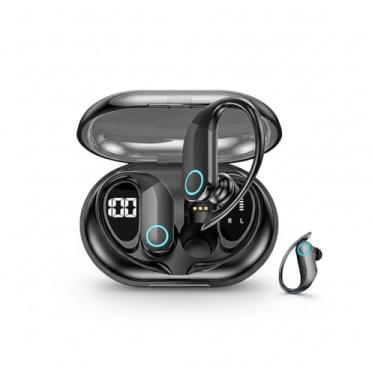 Imagem de Fone De Ouvido Bluetooth - Sem Fio Tws- Display LED - Esportivo Compatível Com iPhone Samsung Xiaomi Lenovo Motorola Xt80 Lp75 Celular Android Ios - Academia - Caminhada - Tipo Gancho Casenn