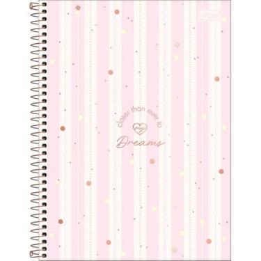 Imagem de Caderno SOHO Universitário Espiral TILIBRA - 1M 80 Folhas (Listras Bege e Rosa)