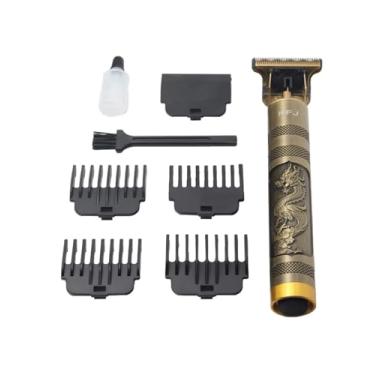 Imagem de Máquina de Acabamento Profissional Dragão – Sem Fio, Recarregável, Lâmina Ajustável, 4 Pentes, Óleo e Escova de Limpeza | Aparador Compacto para Cabelo, Barba e Pezinho, com Limitador Personalizado PREMIUM