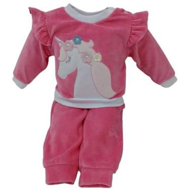 Imagem de Conjunto Bebê Feminino Plush Bordado Inverno Chuquinha 2913 - Chuquinh