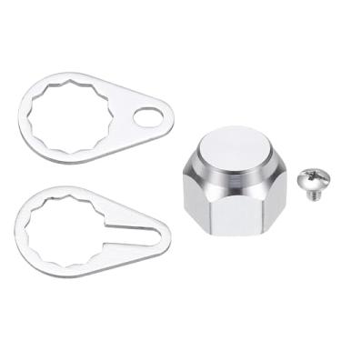 Imagem de YELARXI Tampas de porca de parafuso de molinete de pesca, peça de substituição de porca de placa de bloqueio de maçaneta direita M8 - Adequado para (acessórios de bricolagem/pesca/reparo), prata