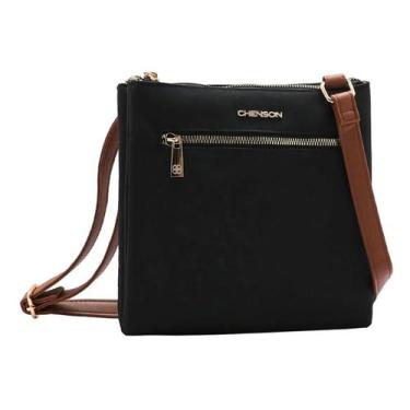 Imagem de Bolsa Chenson Microfibra Pequena Transversal 3184589 Cor:Preto, Preto
