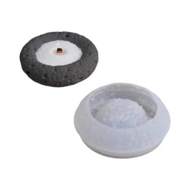 Imagem de Molde De Silicone Circular Irregular Para Concreto DIY, Suporte Para V