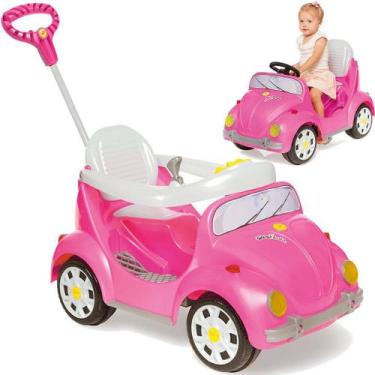 Imagem de Carrinho Passeio Pedal Calesita 1300 Fouks Fusca 2 em 1 Pink, Rosa, 13