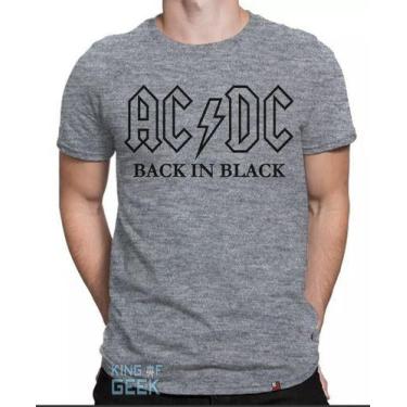Imagem de Camiseta Ac Dc Back In Black Camisa Banda Rock Heavy Metal - KING OF G