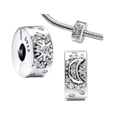 Imagem de Pingentes De Lua, Estrela E Sol Em Prata Para Pulseira 925 DIY Joias P