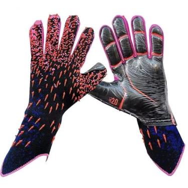 Imagem de Luvas de goleiro de futebol com forte suporte de aderência Luvas de futebol (Vermelho, 8)