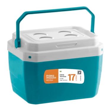 Imagem de Caixa Térmica Cooler 40 Litros Grande Com Alça Colorida P/Bebidas C/Porta Copos Ideal Praia Pesca Camping (Verde)