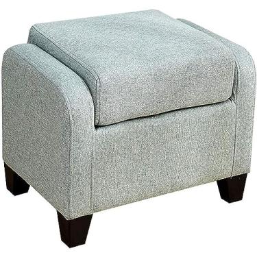 Imagem de Banqueta para pés de madeira maciça - apoio para os pés versátil para sala de estar, penteadeira e sofá - banco de sapatos doméstico criativo - 60 x 40 x 40 cm