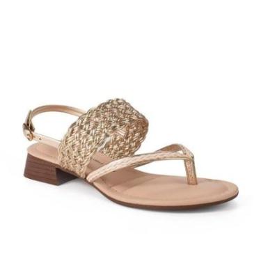 Imagem de Sandália Dakota de Salto Baixo Metalizada Feminina Y9483-Feminino