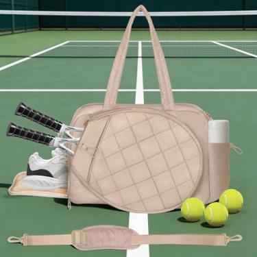 Imagem de BEEYEO Bolsa de tênis feminina, bolsa de ginástica de 35 L com compartimento para sapatos, bolsas de treino para laptop de até 15,6 polegadas, bolsas de raquete de tênis para mulheres segurando de 2 a