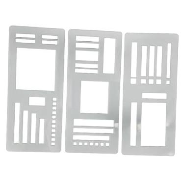 Imagem de Fancyes Conjunto de 3 Estênceis para Diário, Ferramentas de Desenho, Estênceis para Planejadores, Modelos de Desenho DIY para Cadernos de Agenda, Style a