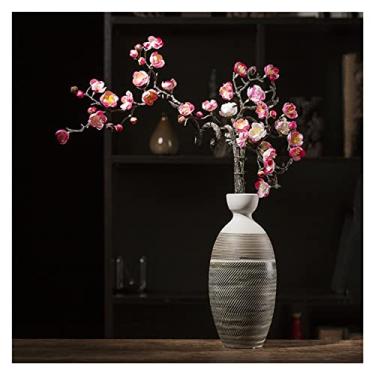 Imagem de Árvore artificial para decoração de casa, flores artificiais simuladas de inverno, ramos de ameixa para o inverno, decoração de vaso de Natal, casamento, árvore falsa de ano novo (E)