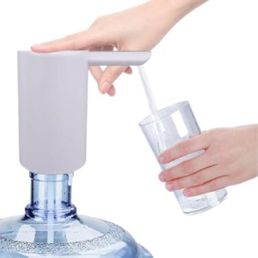 Imagem de Bomba Dispenser para Galão de Água Mineral 5L/10L/20L Elétrica Recarregável por USB — Torneira Automática Durável Silenciosa com Fluxo Forte, Baixo Consumo e Instalação Fácil